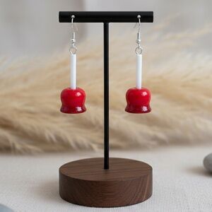 Red Candy Apple - Handmade Earrings